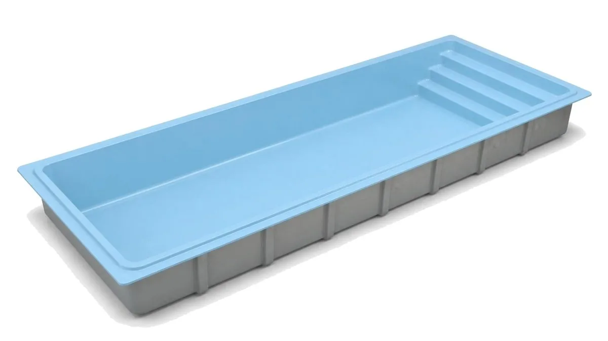 Casco de piscina de fibra de 12.00 x 4.00 m